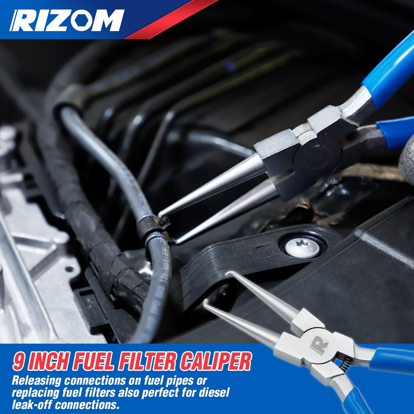 Rizom 30-degree disconnect pliers provide better access in tight engine bays