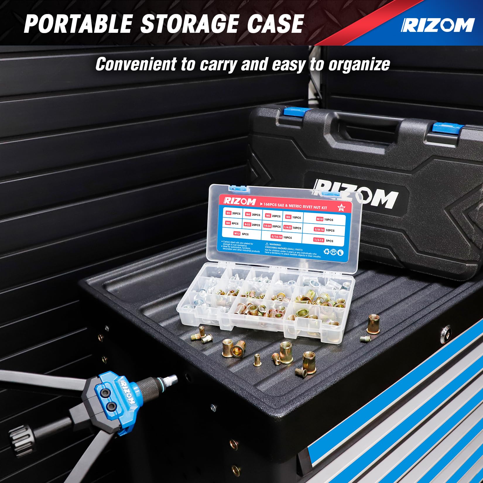 Rizom Rivet Nut Tool ergonomic handle improves grip