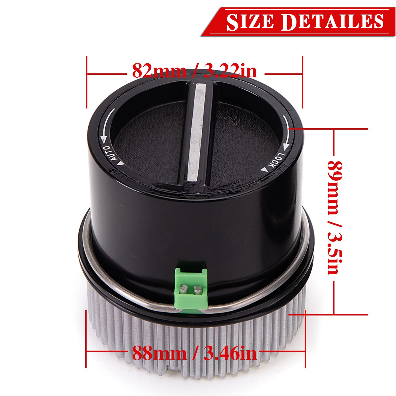 RJSPHH 4WD hub front-right, installation-ready for 4x4 use.