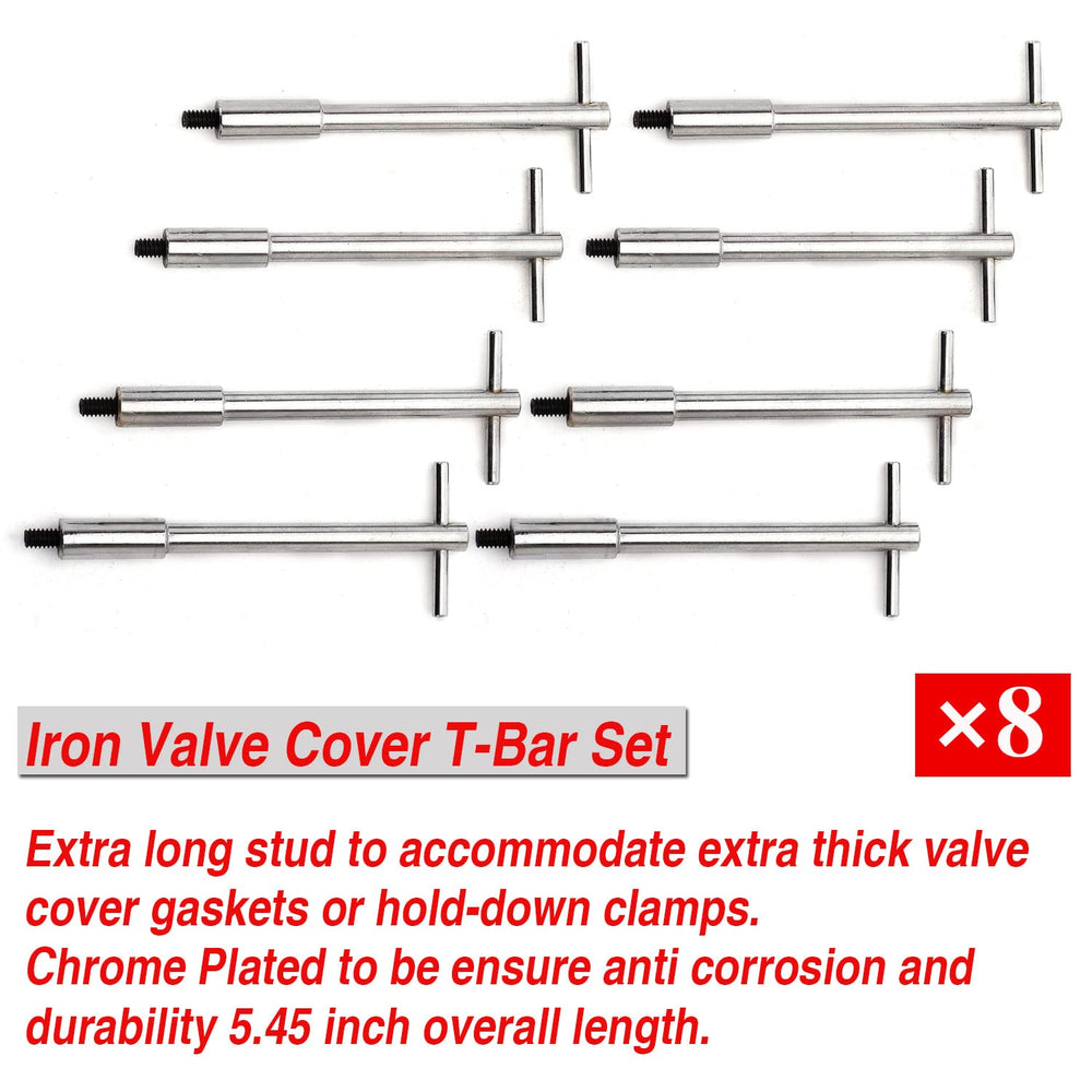 RJSPHH 8-piece valve-cover kit shown with T-bars and spreaders in detail.