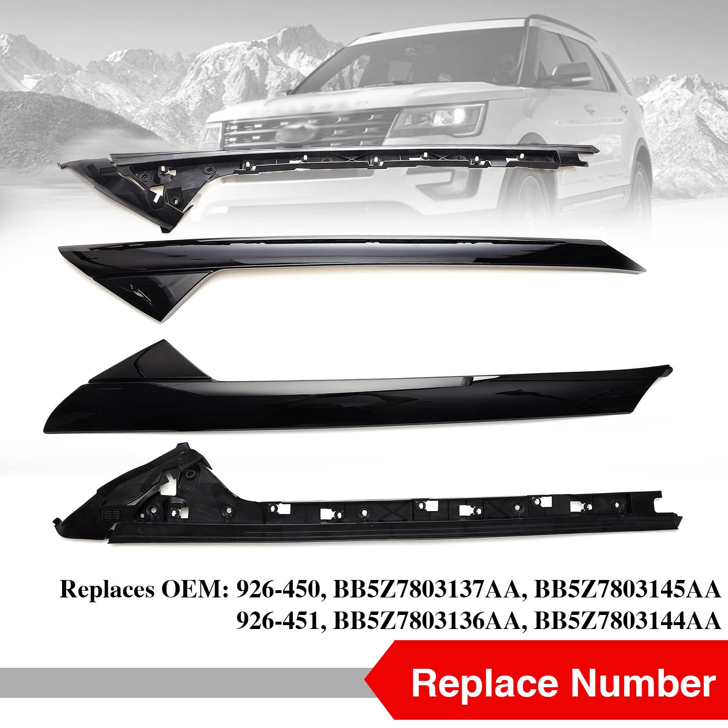 RJSPHH A-pillar inner right molding bracket ensures stable trim attachment