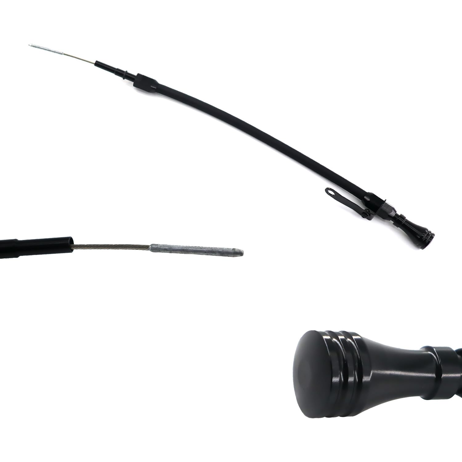 RJSPHH dipstick installed between engine components for easy access