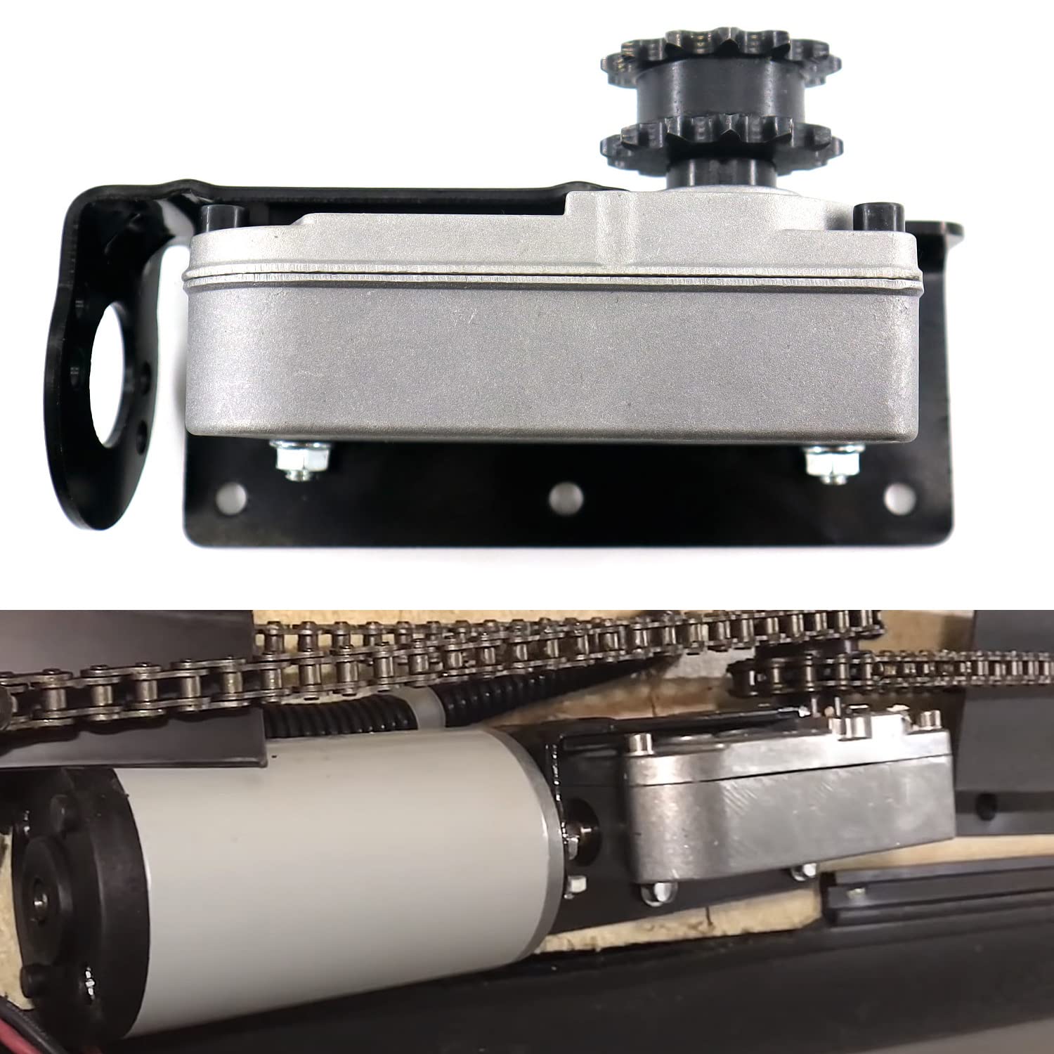 RJSPHH gearbox mount bracket closeup showing secure fit for RV slideouts.