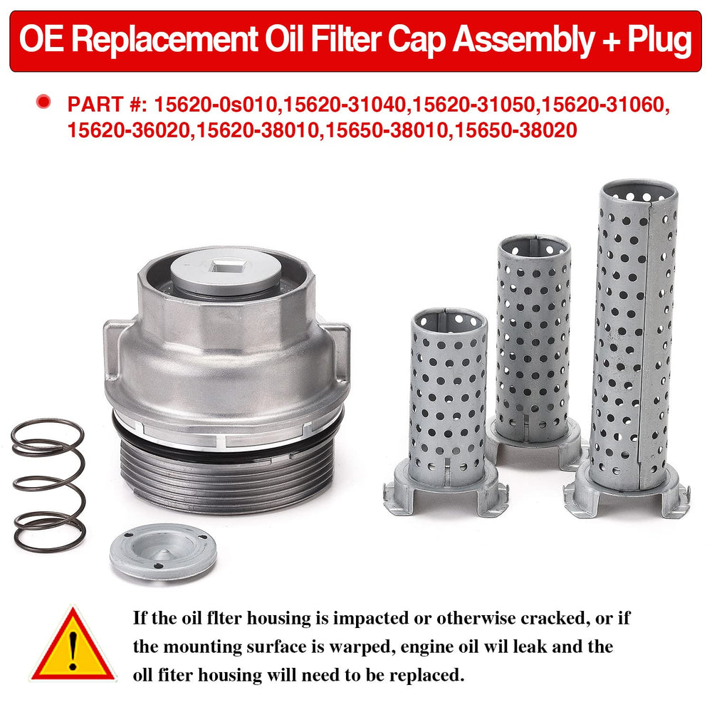 RJSPHH oil filter cap tubes included in three lengths