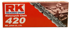 RK Racing Chain M420-110 full view, durable standard chain for reliable drivetrain performance.