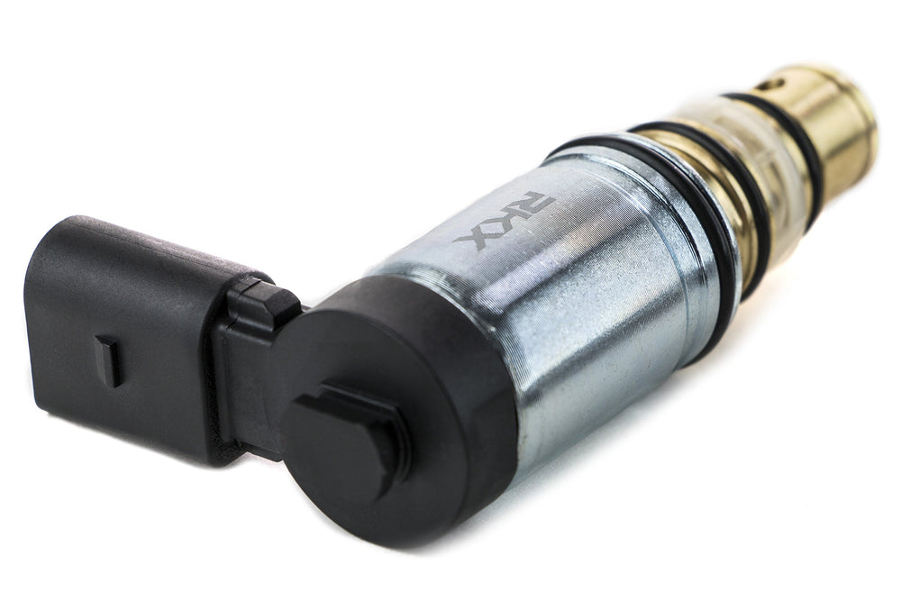Sanden PXE16-compatible valve body shown by RKX.