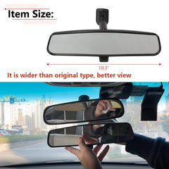 RLB-HILON 10.3-inch rear view mirror day/night toggle reduces glare.