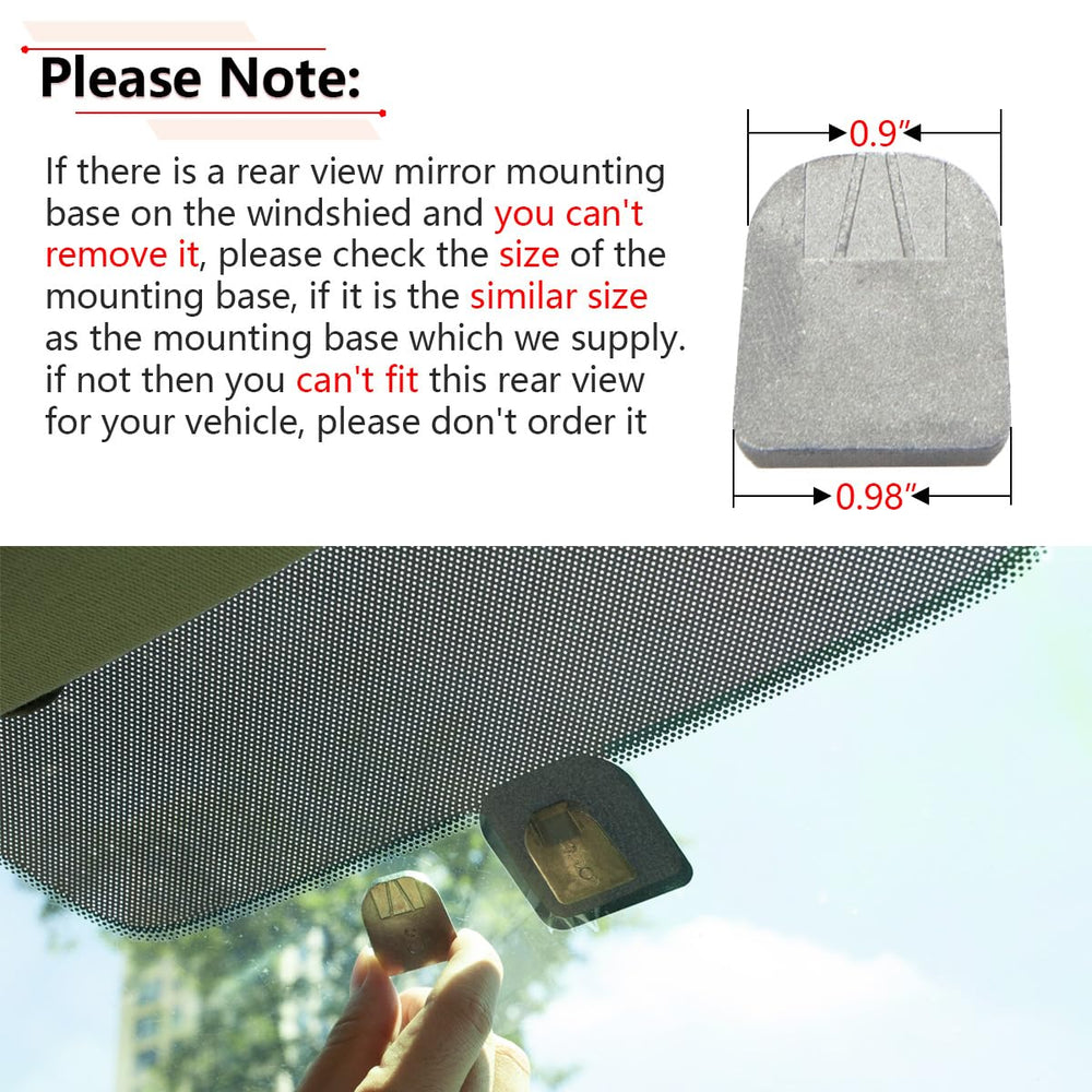 RLB-HILON 10.5-inch mirror with bracket enables quick universal mounting.