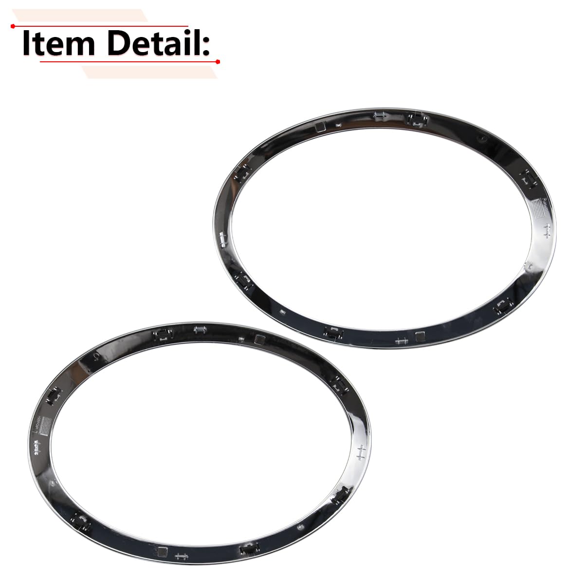 RLB-HILON chrome headlight bezel for Mini Cooper passenger side, weather-resistant