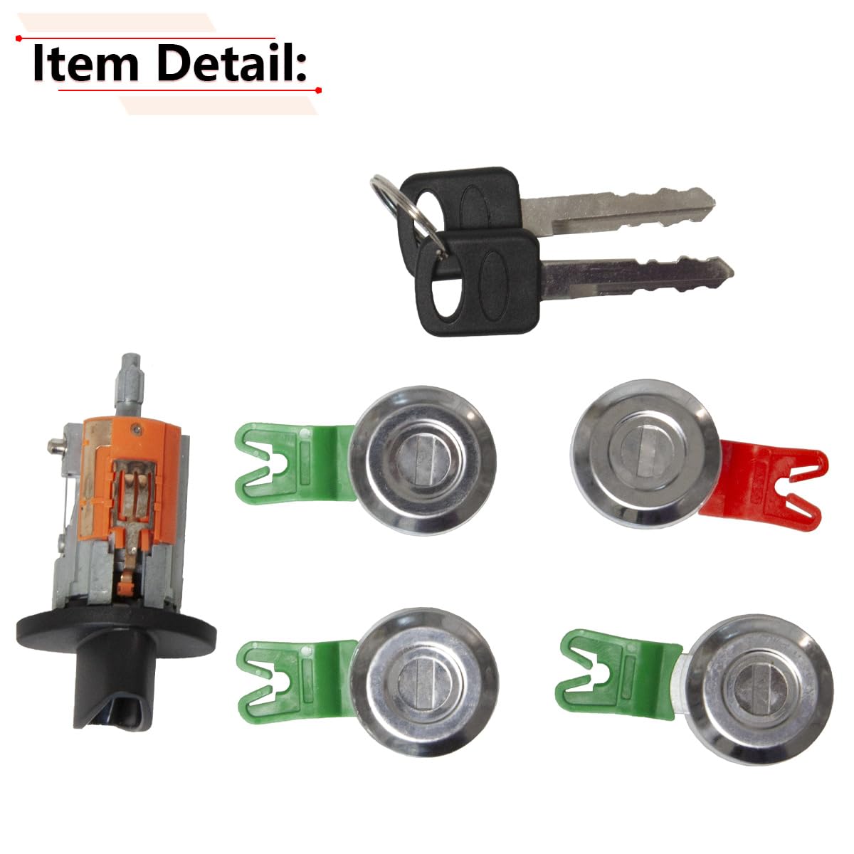 RLB-HILON complete kit with ignition switch and door cylinders