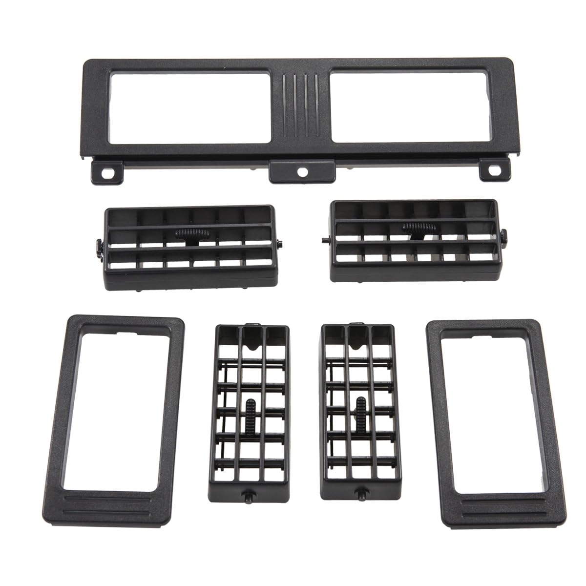 RLB-HILON dash vent center set with two vents and covers in black.