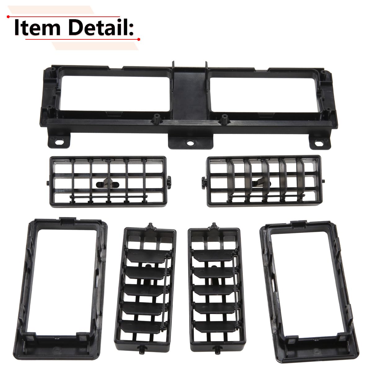 RLB-HILON dash vent set in black for cohesive cabin styling.