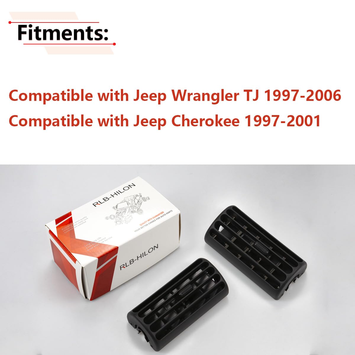 RLB-HILON dash center air vent for Jeep Cherokee enhances control over defroster and AC.