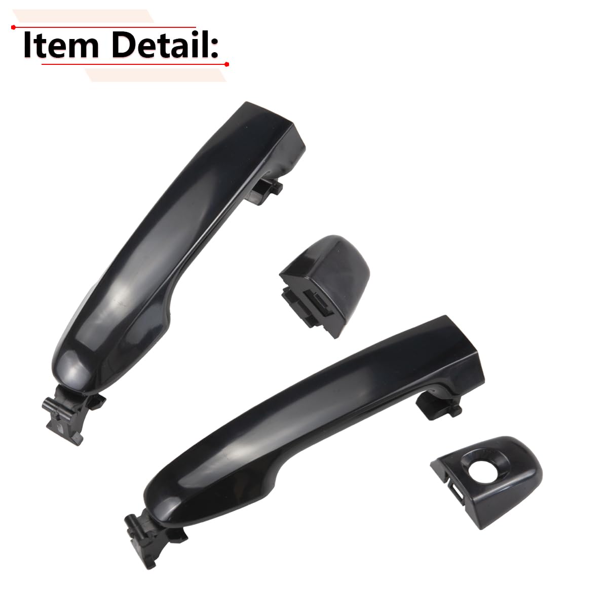 RLB-HILON exterior door handle set for Camry 2012-2017, ready-to-install, durable ABS finish.