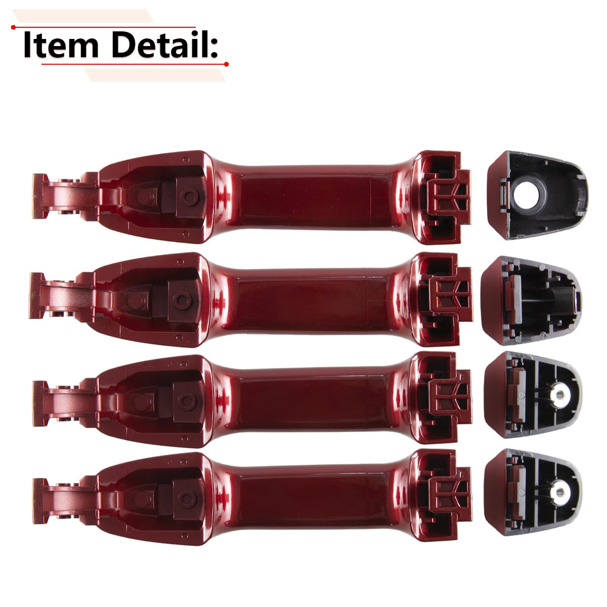 RLB-HILON red exterior door handle for Camry, rear-right view, reliable replacement