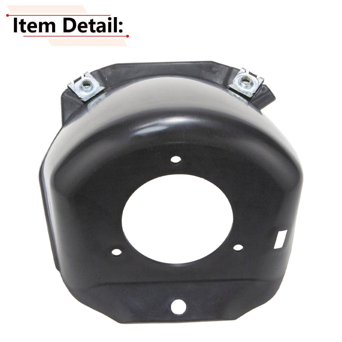 RLB-HILON fuel filler neck housing box view showing contents and product information