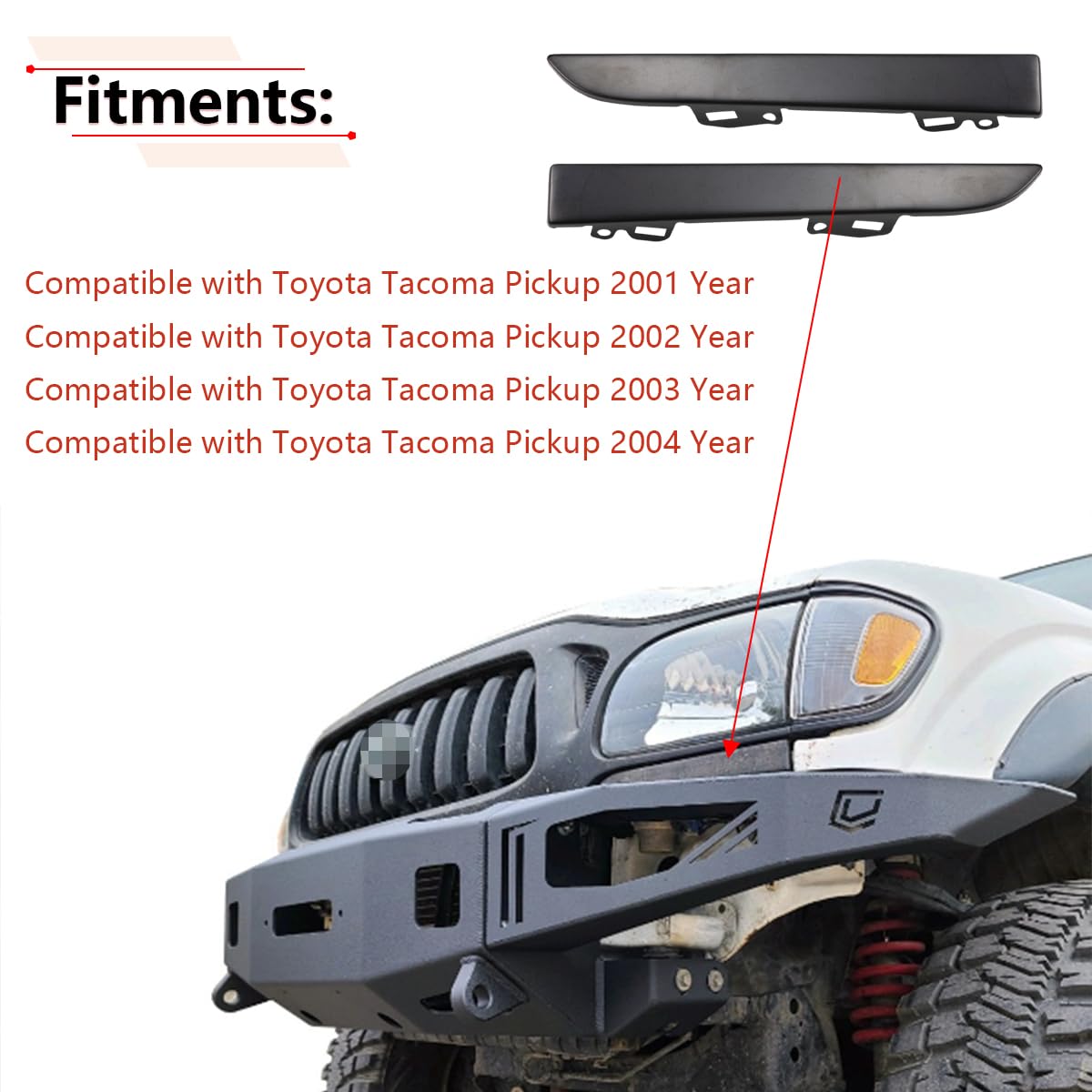 RLB-HILON driver-side headlight bumper filler trim offers precise fit and durable metal construction.