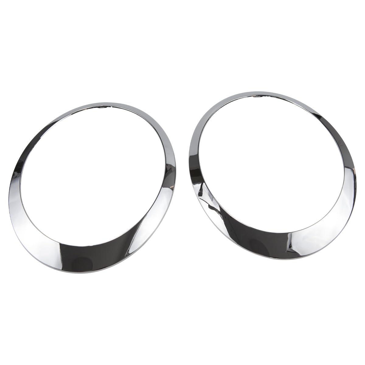 RLB-HILON headlight trim ring on MINI Cooper front view, chrome finish