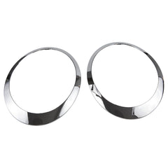 RLB-HILON headlight trim ring on MINI Cooper front view, chrome finish