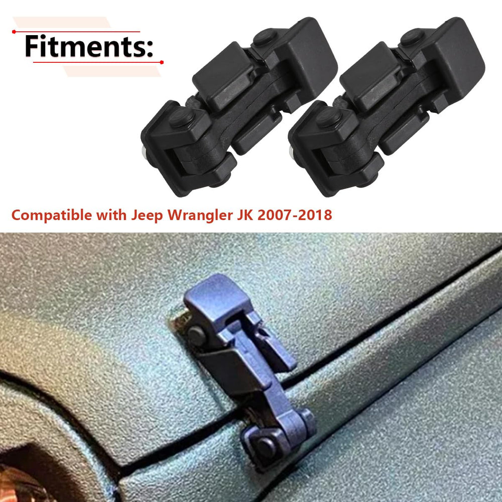 RLB-HILON hood-latch-bracket assembly image demonstrates quick replacement readiness for Jeep JK
