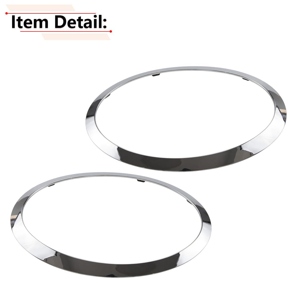 RLB-HILON Mini Cooper headlight trim ring front view for refreshed look