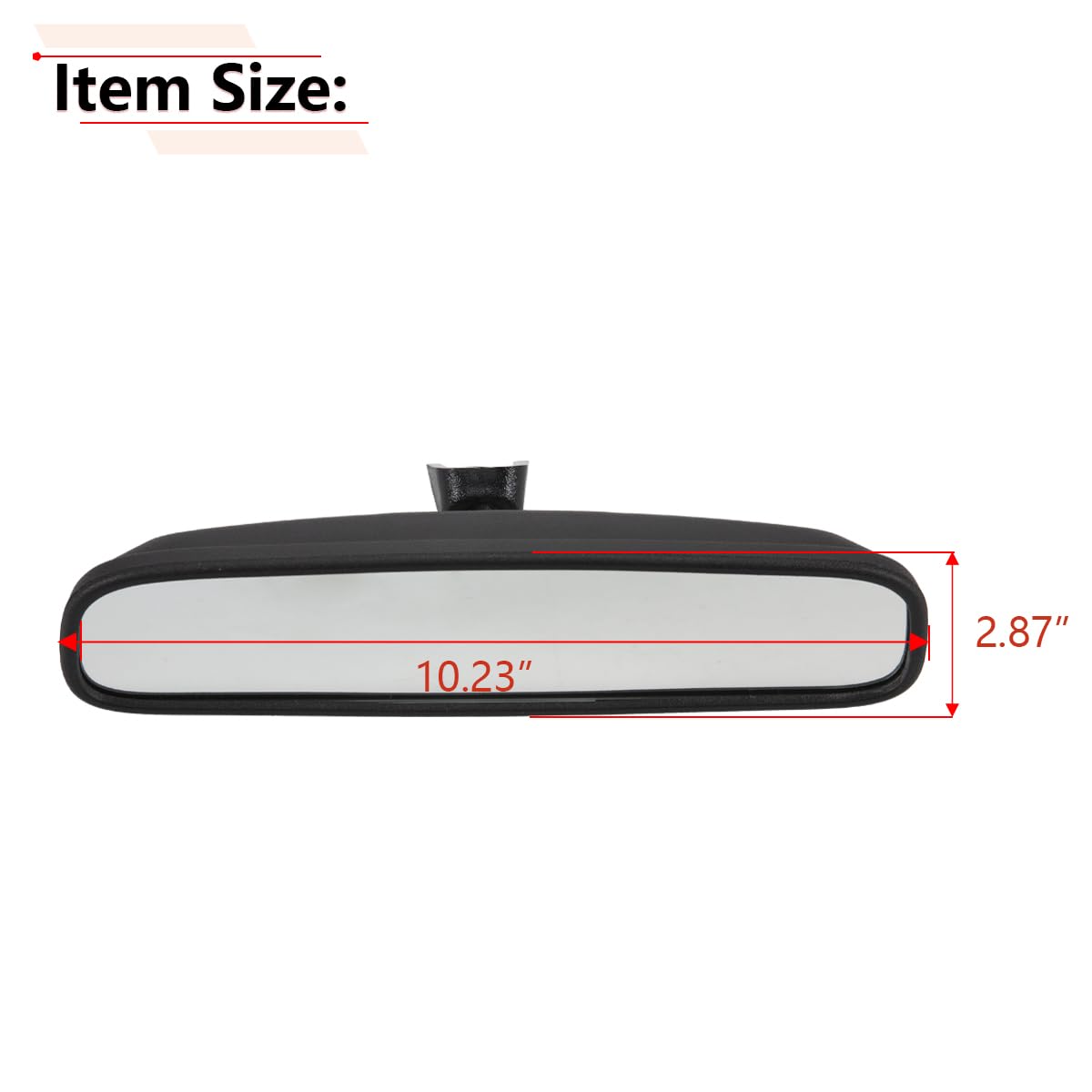 RLB-HILON day/night rear view mirror with precise size for sedans.