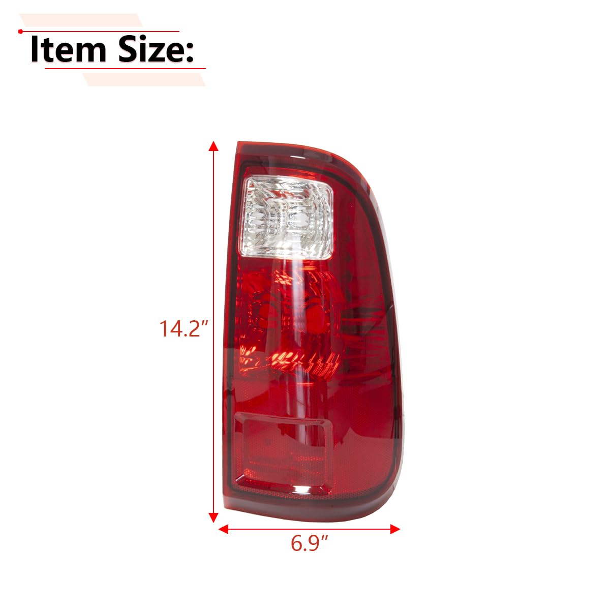 RLB-HILON right rear tail light for Ford F-450 ensures clearer brake illumination.