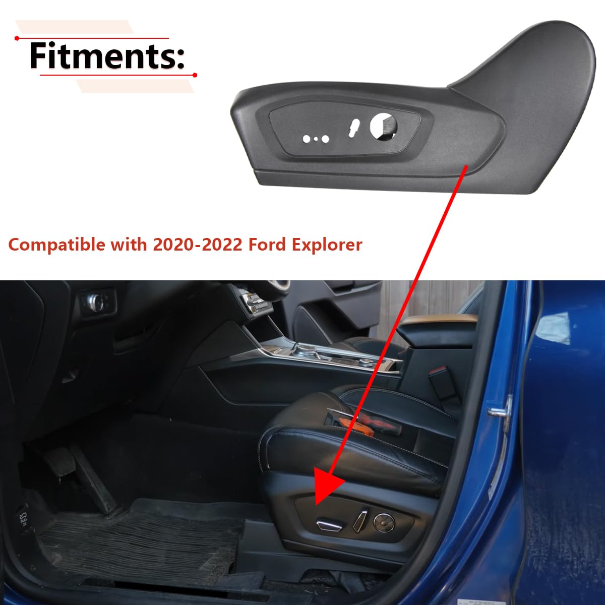 RLB-HILON seat trim panel for the front-left seat; improves fit and protection.
