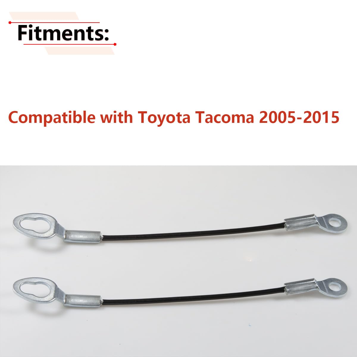 Silver-finish tailgate cable offers OEM-style replacement and reliable lift support.