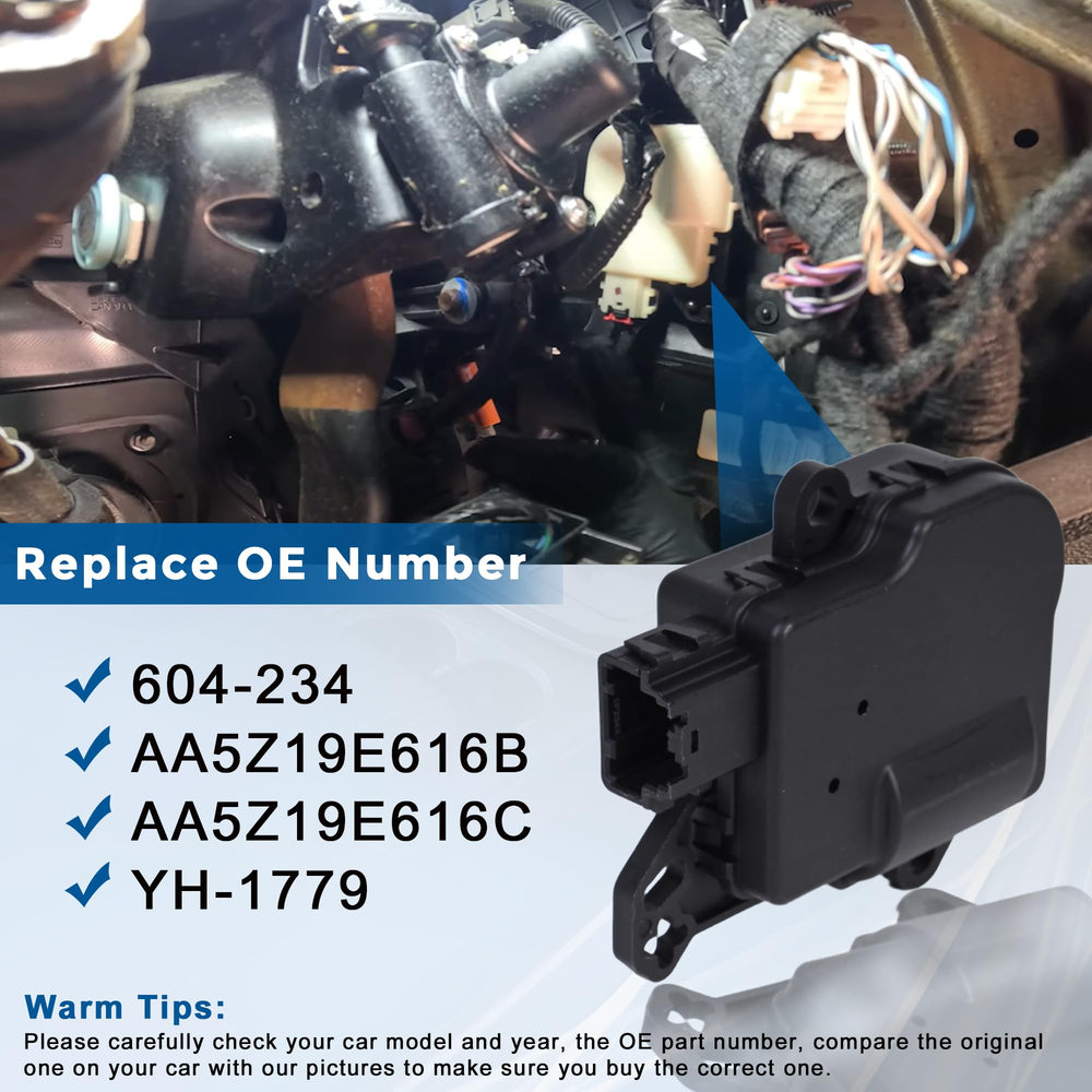 RLP 604-234 blend door actuator in-vehicle installation scene aids replacement.