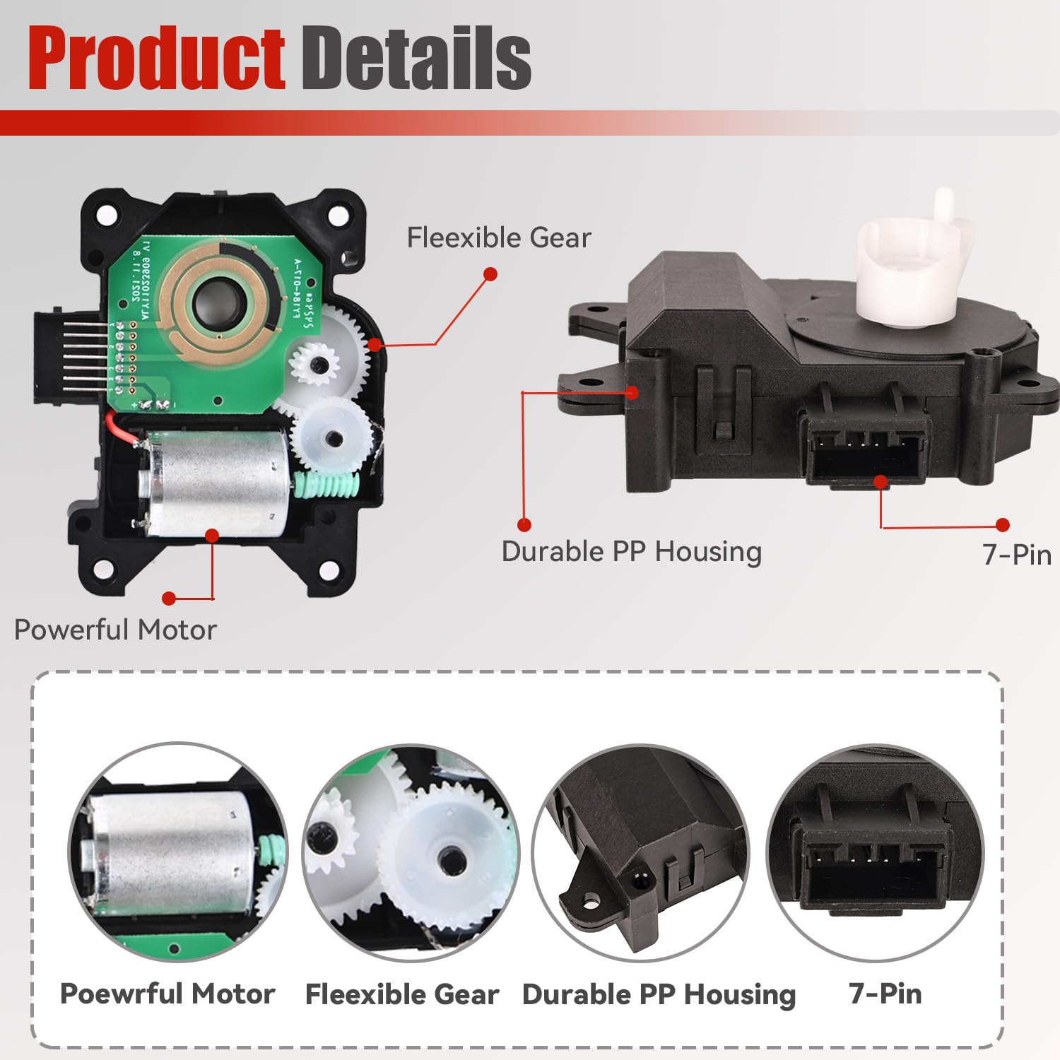 RLP 604-240 installation-ready heater blend door actuator for quick DIY replacement.