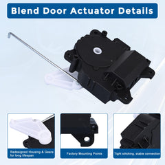 RLP 604-946 air blend door actuator side view highlighting compact form for easy installation