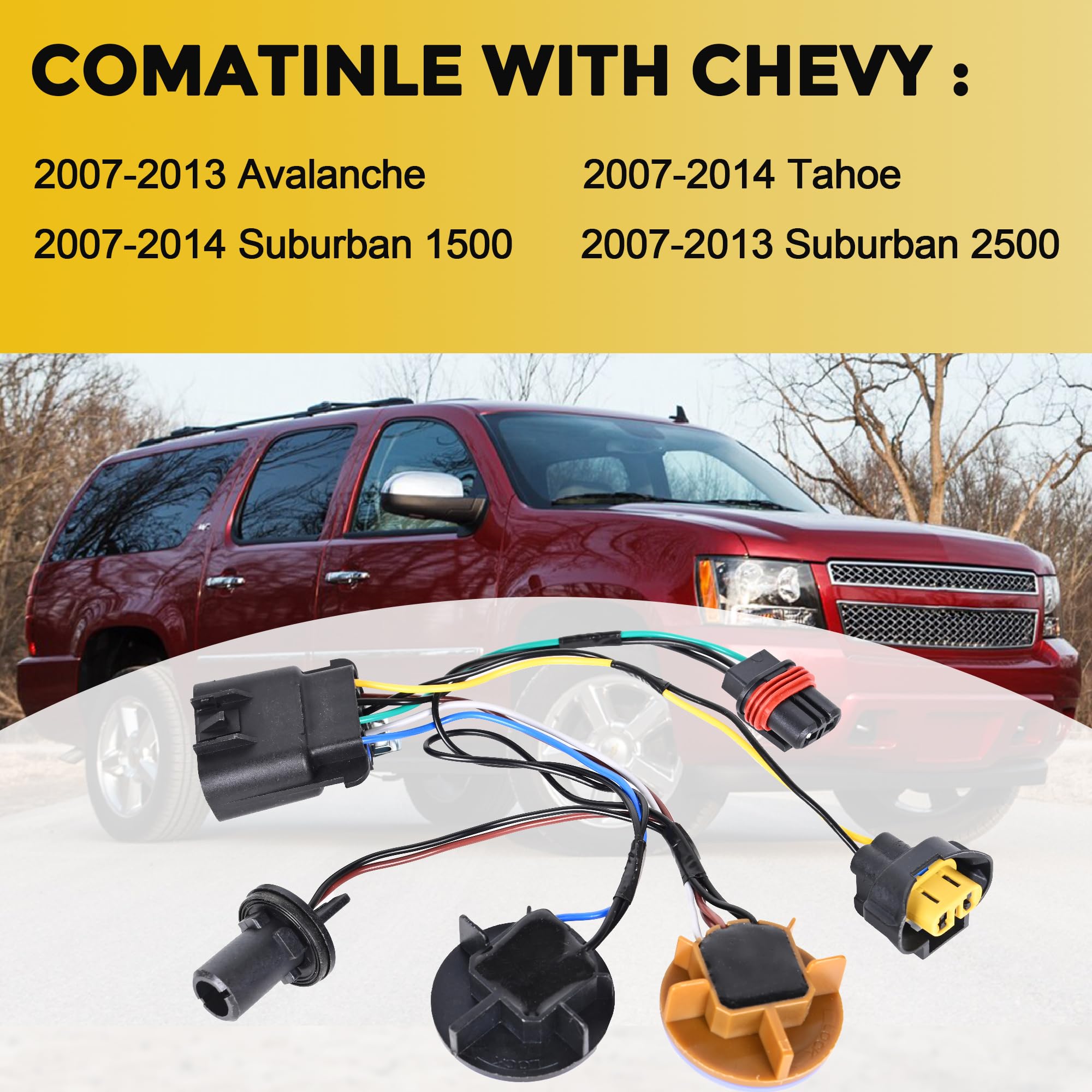 RLP headlight harness replaces OE parts 15950809 and 15782377