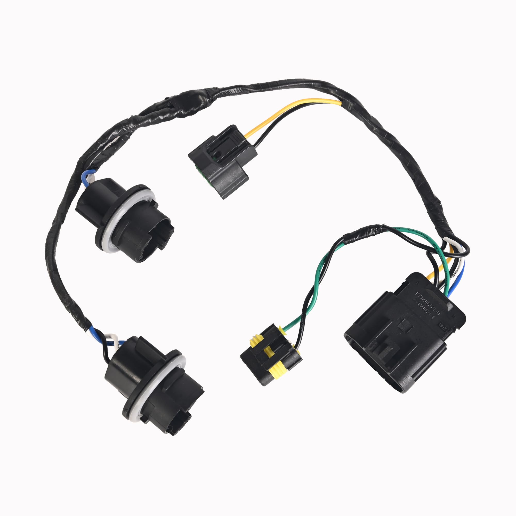 RLP headlight wiring harness assembly front view for Chevy Silverado, direct-fit replacement with reliable connection