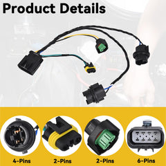 RLP headlight wiring harness right socket for Silverado, supports stable electrical flow