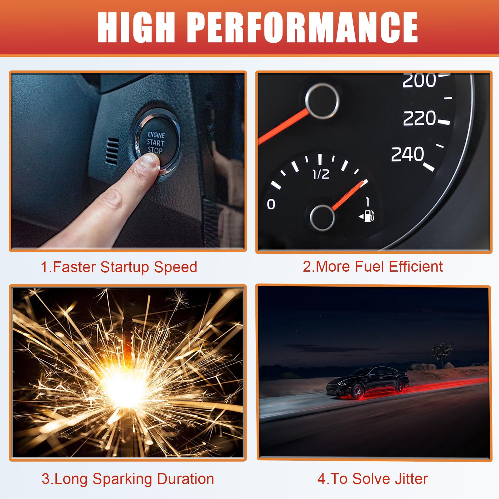 RLP HEI package includes eight silicone spark plug wires for easy install
