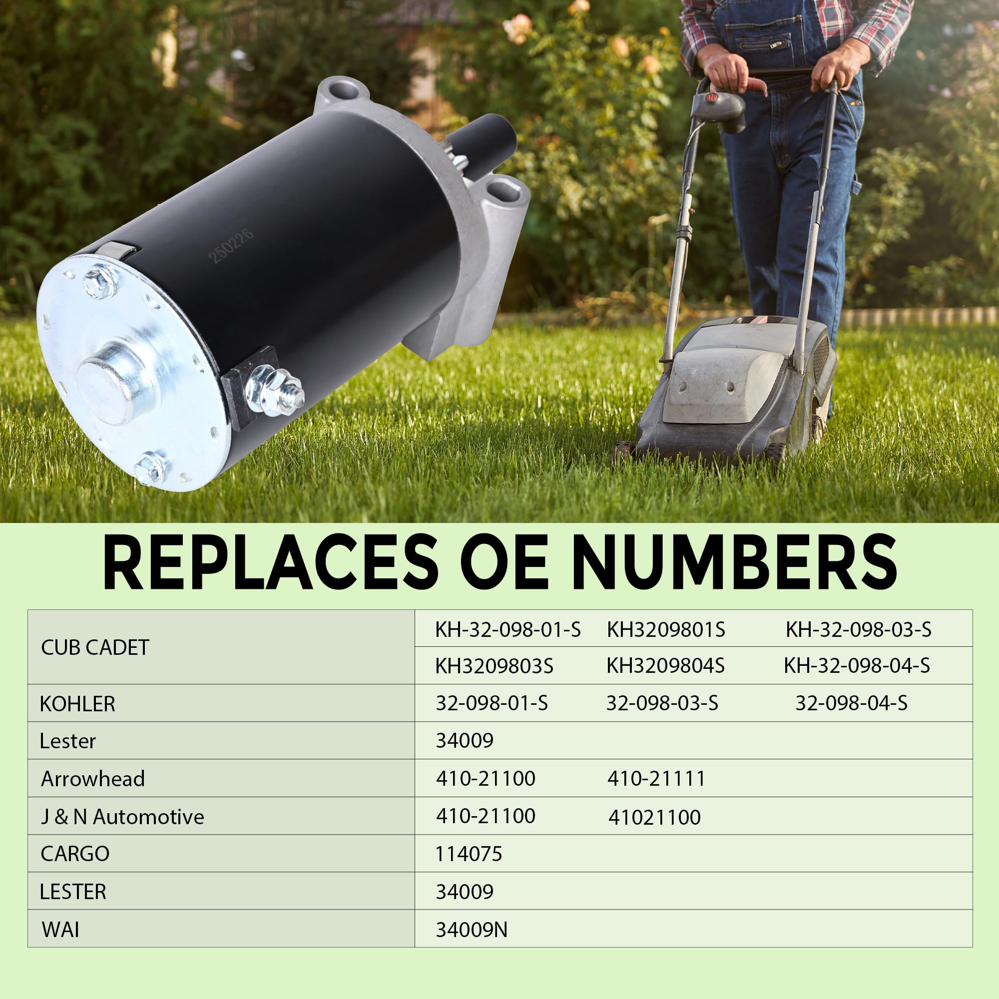 RLP Kohler starter 9-teeth replacement in packaging for quick swap