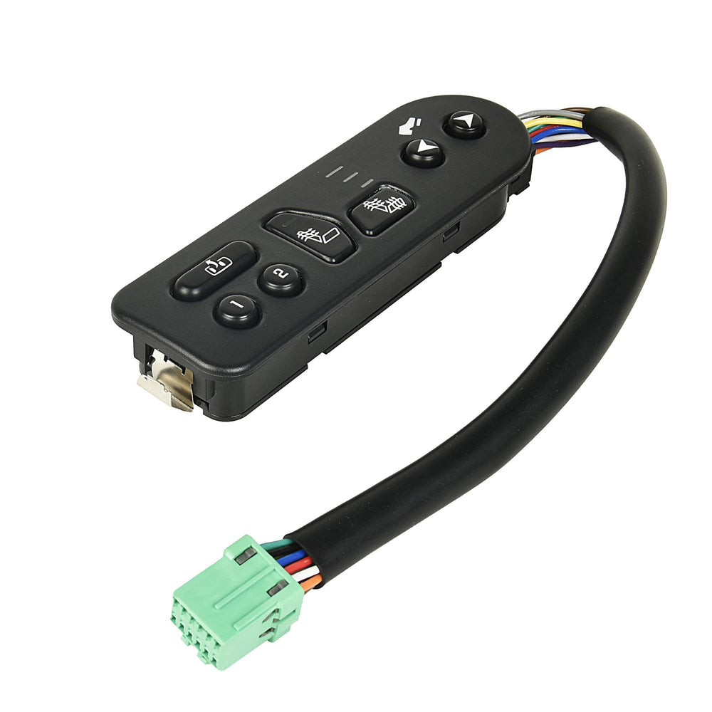RLP lumbar control close-up with separate heat settings for comfort