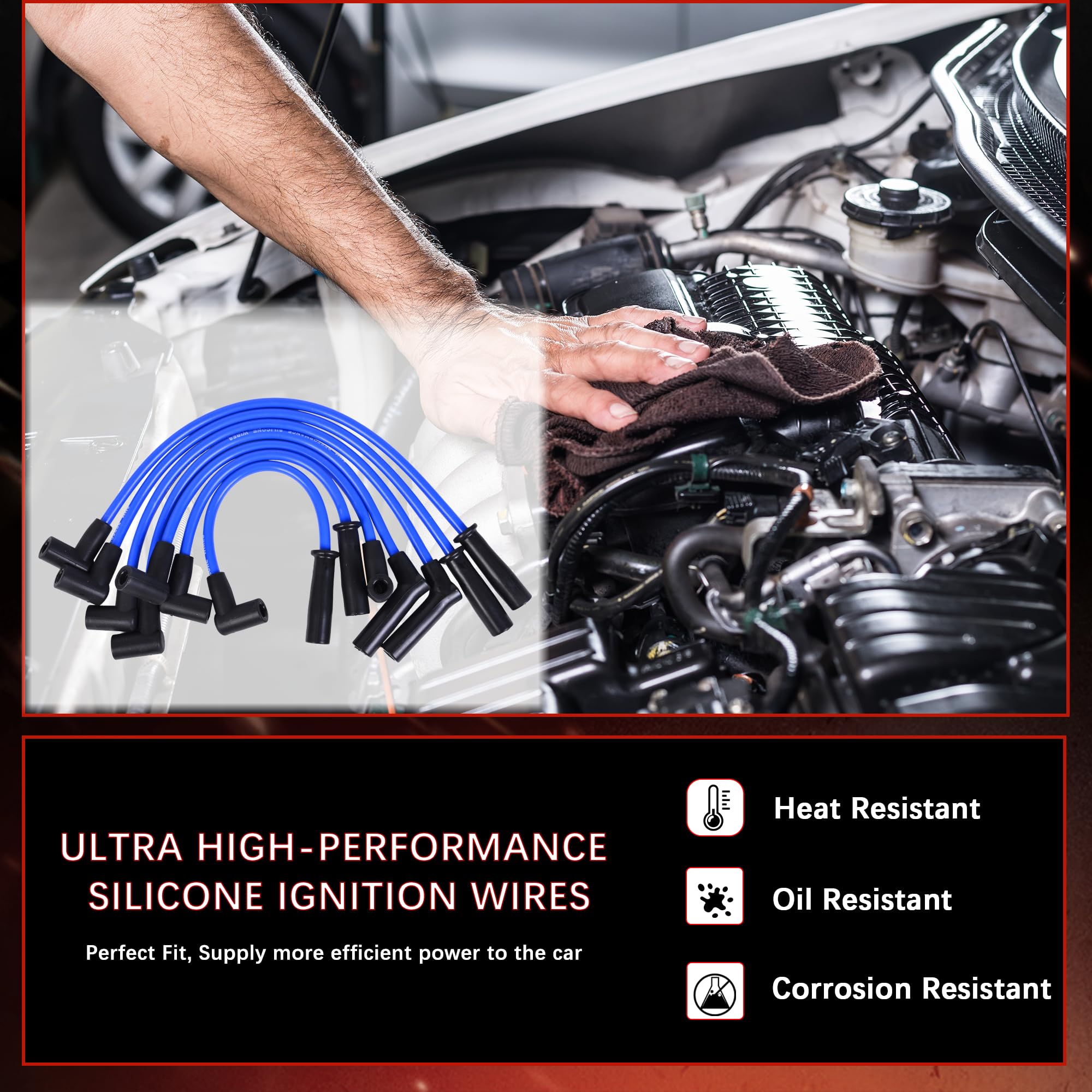 RLP silicone boots resist high temperatures and oil for Jeep wires