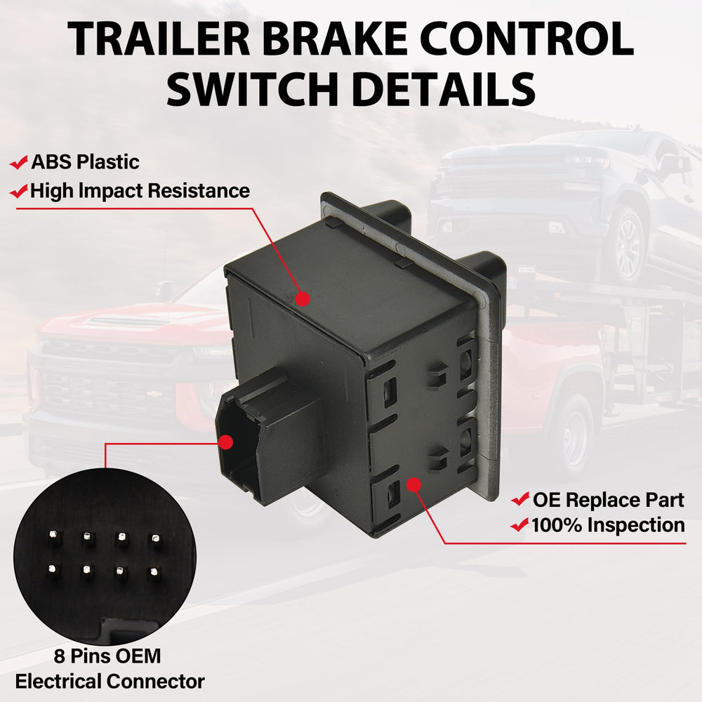 RLP Trailer Brake Controller on vehicle dashboard shows reliable trailer braking coordination