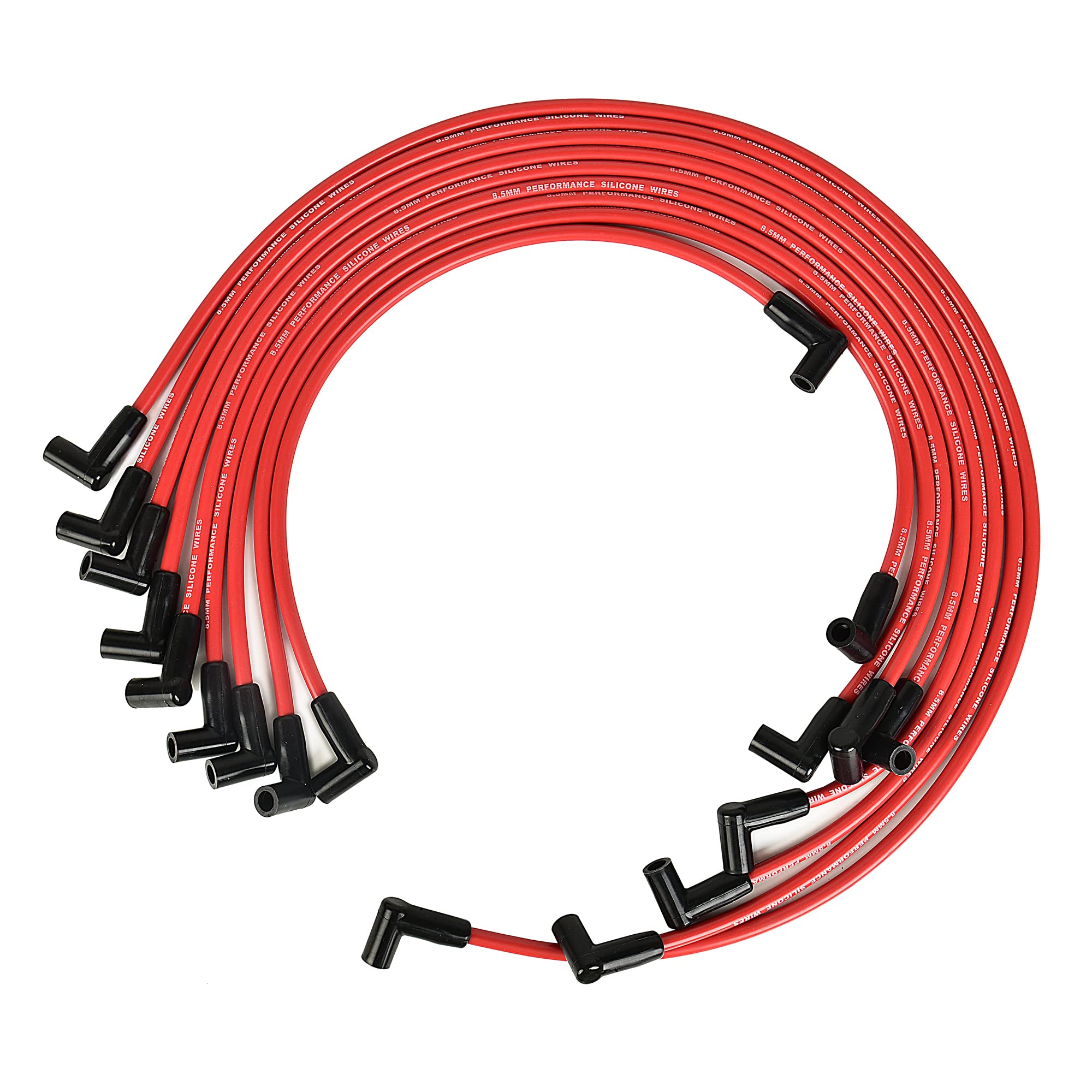 RLP spark plug wires with red boot ends for heat resistance