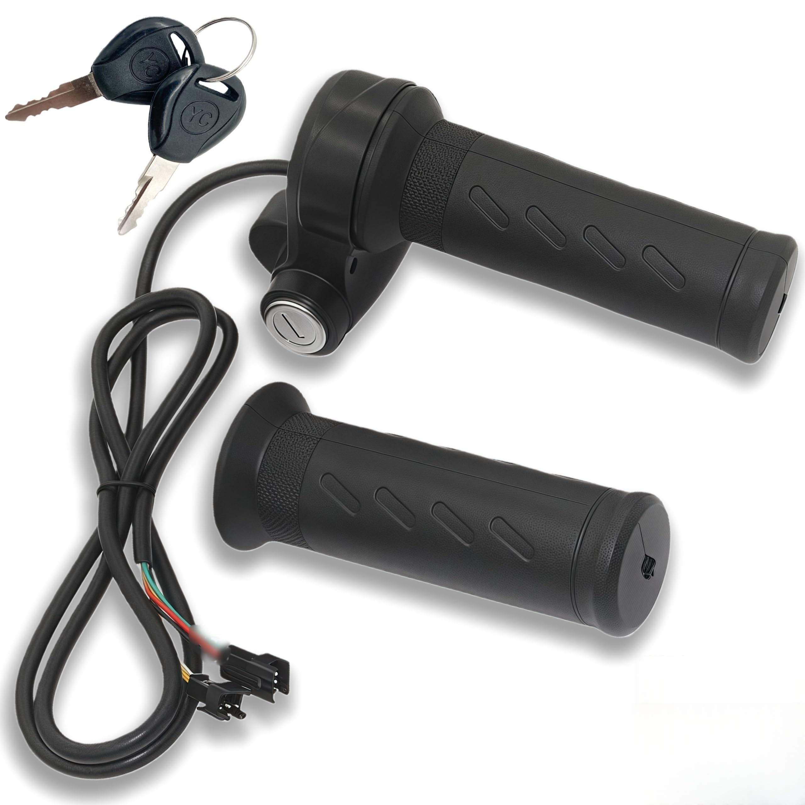 RMYSTIEAO e-bike full twist throttle grip shown on a handlebar for smooth acceleration