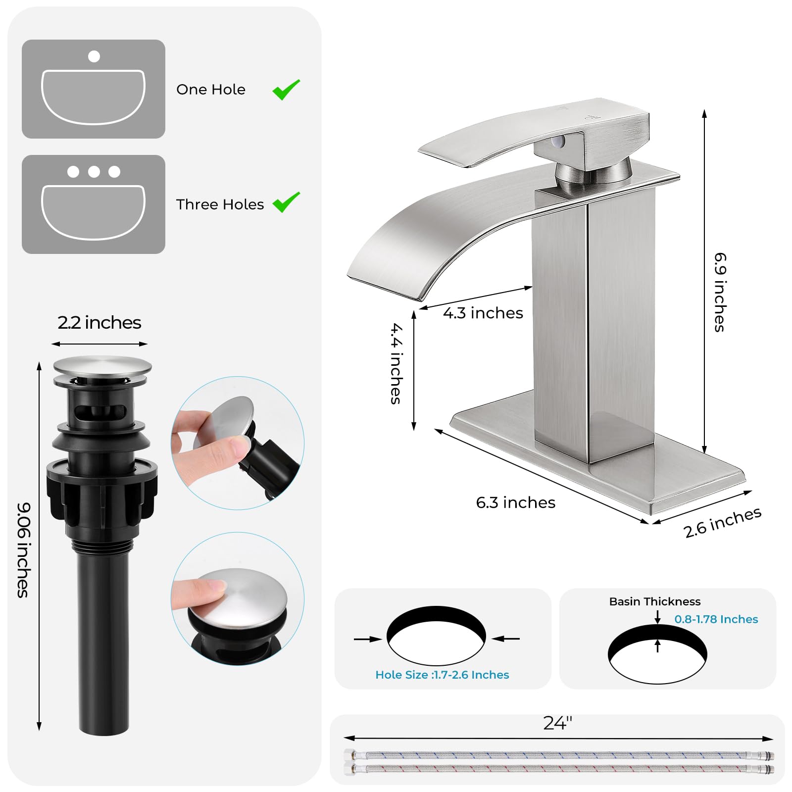 RNDIOZD SUS304 stainless steel body resists rust and corrosion