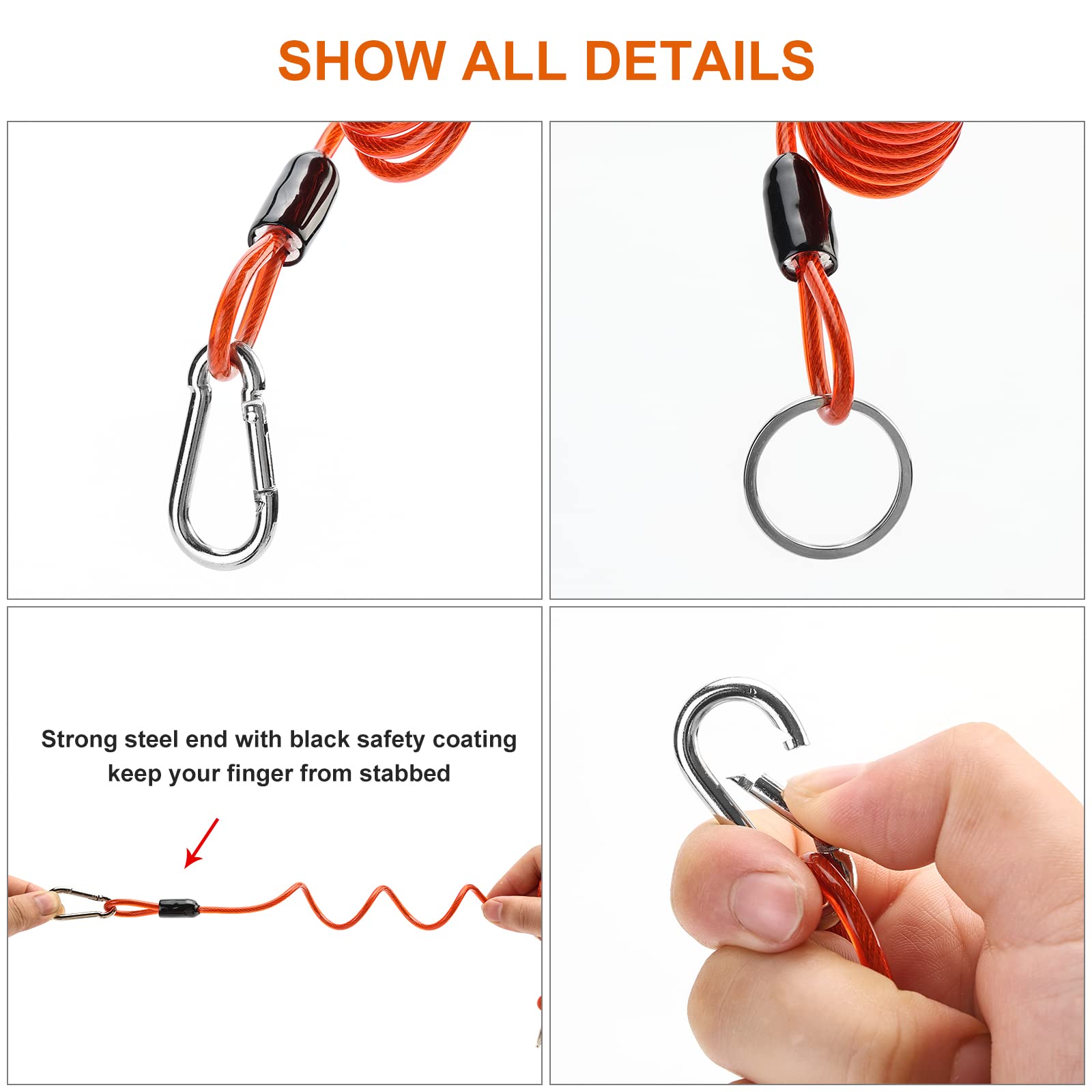 Rnigs breakaway coiled cable 6ft extending smoothly for steady trailer-to-tractor linkage