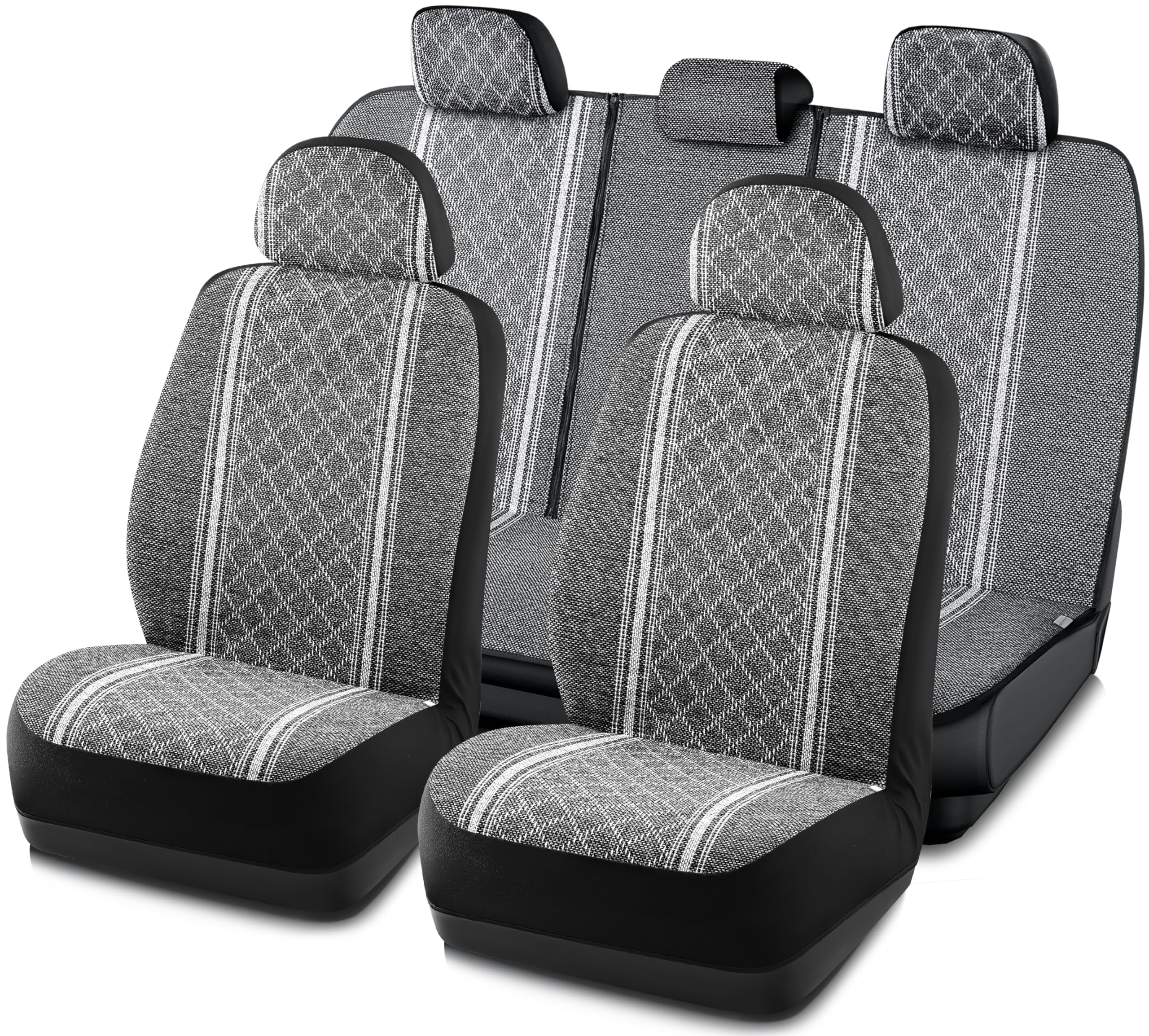 Road Comforts Baja blanket seat cover front left protects seats from spills in gray diamond