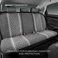 Road Comforts Baja headrest cover with airbag-friendly stitching maintains safety and style