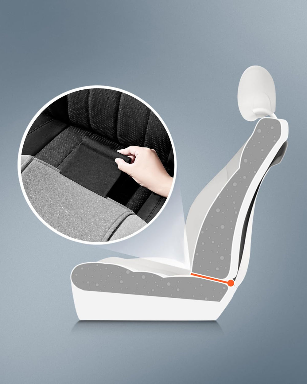 Road Comforts easy-install with elastic and hooks for quick setup.