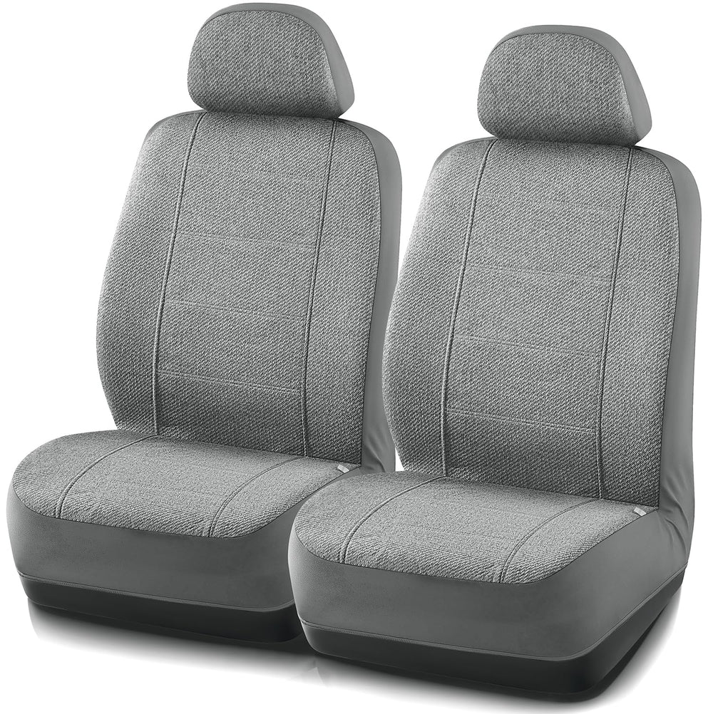 Road Comforts flax seat protector close-up highlighting soft texture and easy care cleaning.