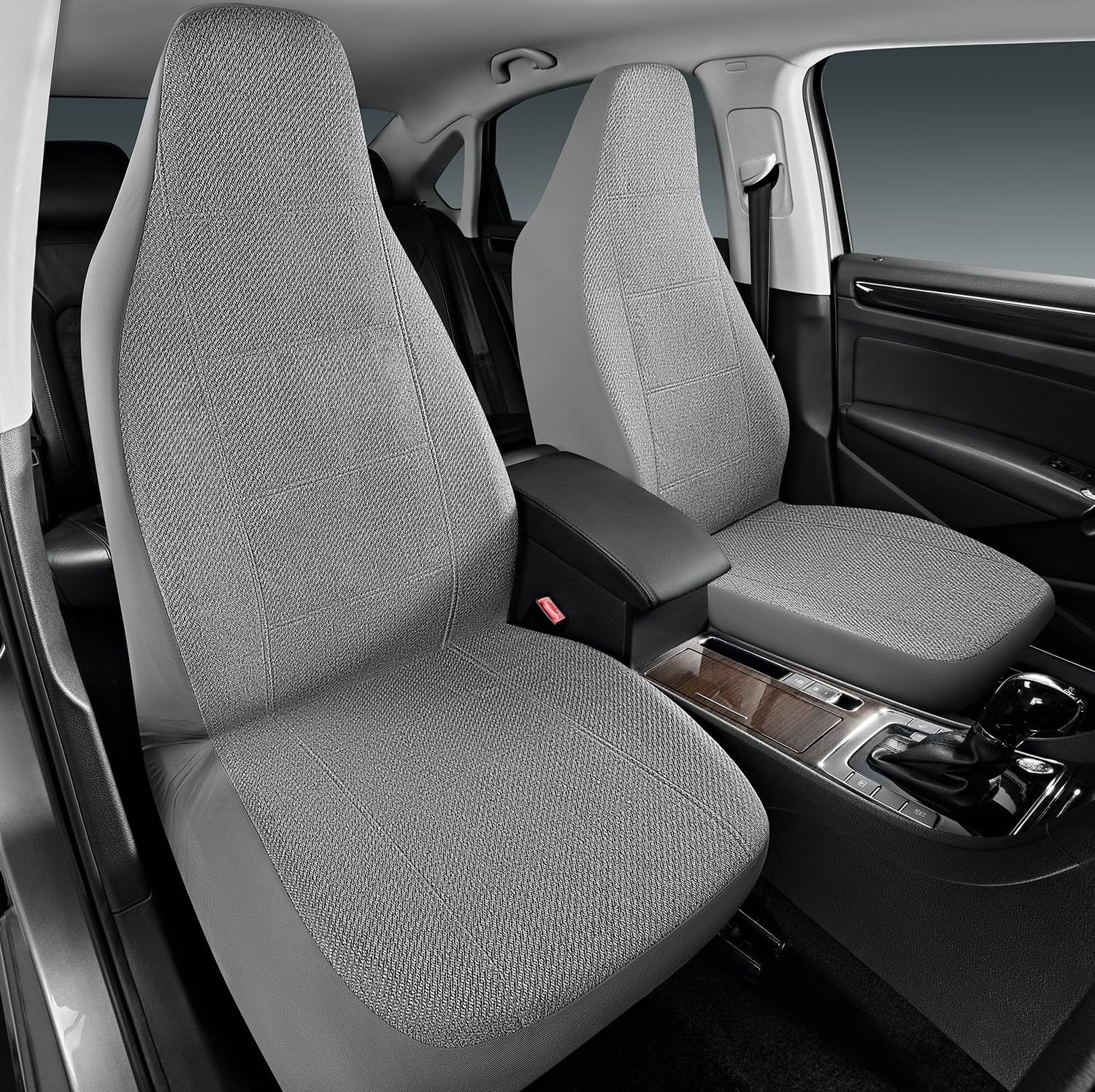 Road Comforts front seat cover in high-back flax fabric for durable protection.