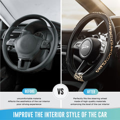 Road Comforts universal 14.5-15 inch fit steering cover for many cars.